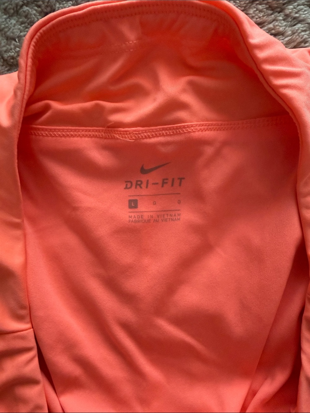 Neon Orange Nike Athletic Shorts with Reflective Accent - Picture 4 of 4